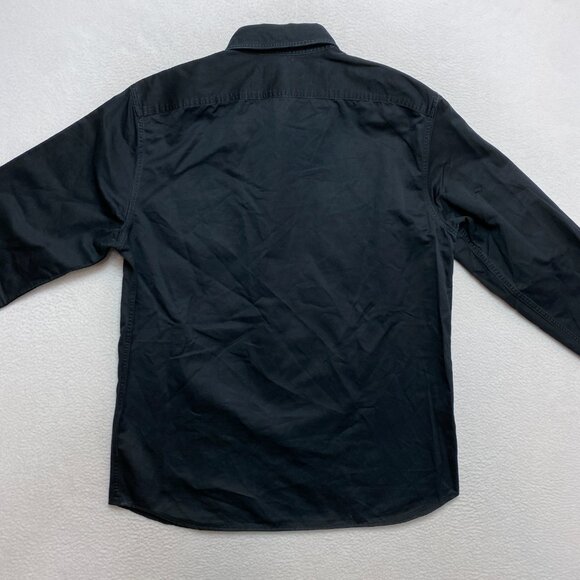 Banana Republic Shirt Jacket Mens M Black Chest Pocket Button Up - Picture 9 of 12